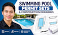 design swimming pool permit sets, site plans and construction drawings