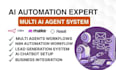 build multi ai agent system, crew ai, chatbot lang chain ai vapi, retell ai