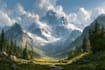 beautiful landscape illustration art