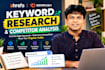 do SEO keyword research and competitor analysis using ahrefs and semrush
