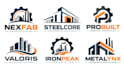 design a modern factory, engineering, manufacturing construction industrial logo
