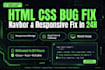 fix html css bugs and responsive navbar hide show toggle issue