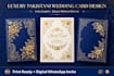 design luxury wedding invitation and shadi card