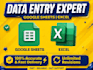 data entry and google sheets expert