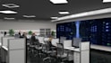 design data center with professional 3d realistic render dc white space