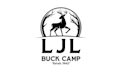 design amazing deer camp lake hunting logo