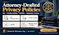 draft your website privacy policy and terms as a US attorney