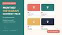 design monthly instagram posts for pet shops and groomers