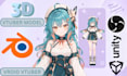 do 3d vtuber model live2d vtuber model nsfw vtuber female anime vtuber model