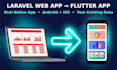 convert your web application into a mobile app with database