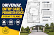 draft driveway, entry gate, and perimeter fence permit plans