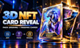 create 3d nft pack opening trading card reveal animation