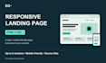 build a responsive one page HTML and CSS landing page
