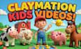 create 3d ai claymation kids cartoon videos