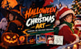 create custom halloween christmas and holiday art