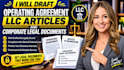 draft operating agreement llc articles and corporate legal documents