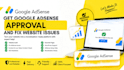 get google adsense approval and fix website issues