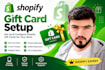 do shopify gift card setup