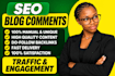 manually write comments and comment writing for blog posts