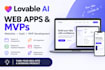 build a lovable ai website, web app, mvp or supabase web app