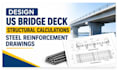 design US bridge deck structural calculations steel reinforcement drawings