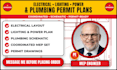 coordinate electrical lighting power and plumbing schematic permit plans