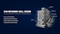 design cmu retaining walls with structural calculations and details