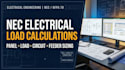 nec electrical load calculation, panel schedule, load schedule circuit sizing