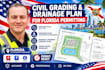 draft a civil grading and drainage plan for florida permitting