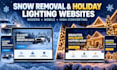 design snow removal website, holiday lighting, christmas lighting website