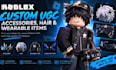 create custom roblox accessories,hair and wearable items