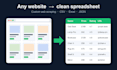 scrape website data into clean CSV, excel or json