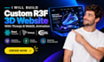 build a custom r3f 3d website with threejs and webgl animation
