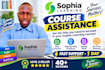 assist with 3 sophia courses in one day
