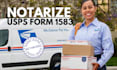 notarize usps form 1583 online now same day delivery