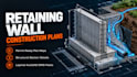 design retaining wall construction drawings and site layout plans