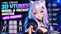 create a 3d vtuber model and vrchat avater with rigging