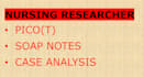 craft a picot, soap note for your nursing task