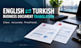 translate english and turkish business documents