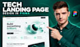 create high converting tech landing page design in figma