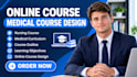 create online course content, curriculum, lessons and course materials
