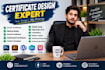 create professional diploma custom certificate