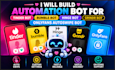 build automation bot for tinder bot, onlyfans autoswipe bot, bumble hinge grindr