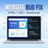 fix HTML CSS and javascript bugs on your website