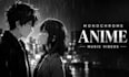 create a cinematic monochrome anime music video