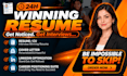 write a winning resume, CV, cover letter, linkedin profile optimization