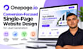 design onepage io website for lead generation business