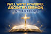 write powerful anointed sermon and bible devotional