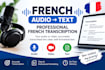 transcribe your french audio to text