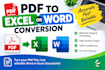 pdf to word or excel conversion